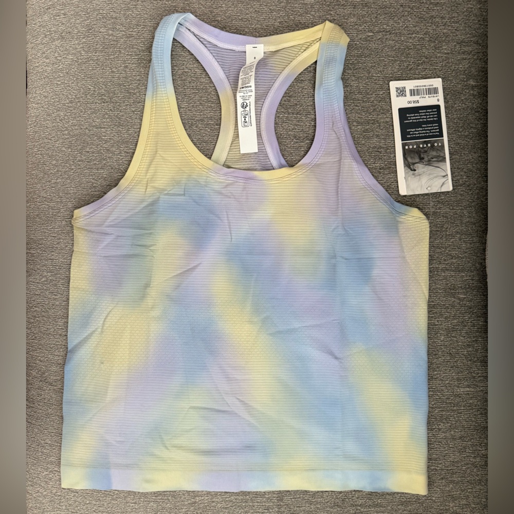 NWT LULULEMON SWIFTLY TECH RACERBACK TANK TOP 2.0 *WAIST LENGTH Psychedelic Wash